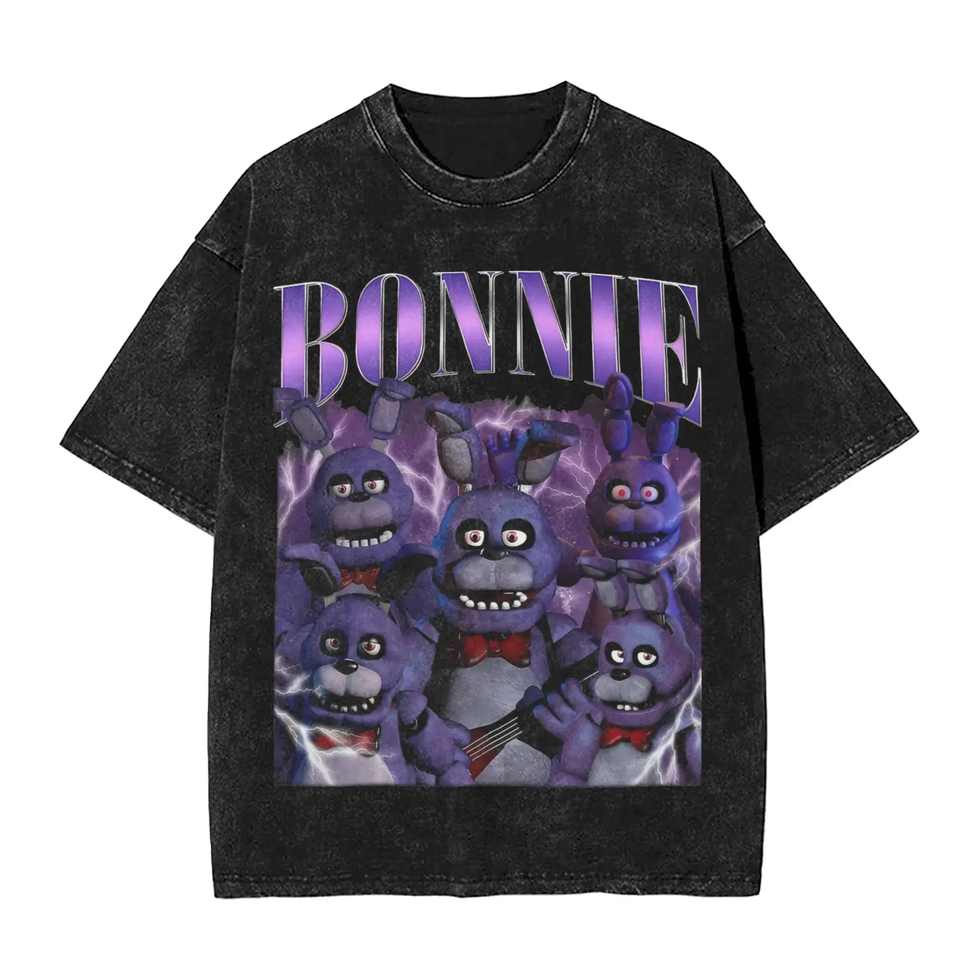 Five Nights at Freddy's Olive-washed Mineral Wash T-shirt