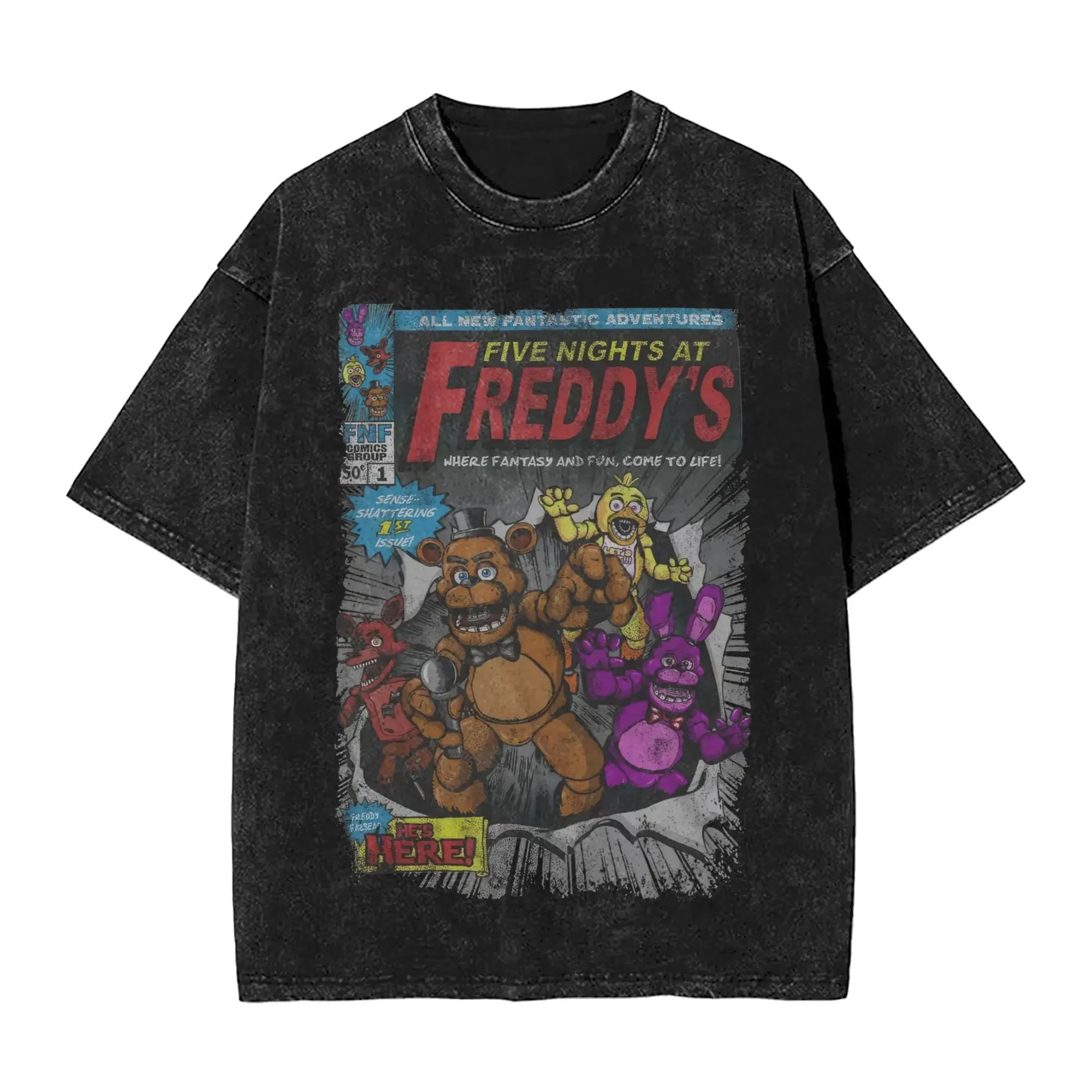 Five Nights at Freddy's Worn-in Mineral Wash T-shirt
