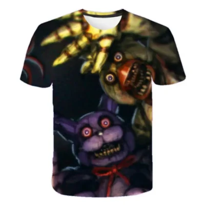 Five Night Freddy Printed Design 3d T-shirt