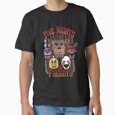 Five Nights At Freddy_s Pizzeria Multi Character T-shirt