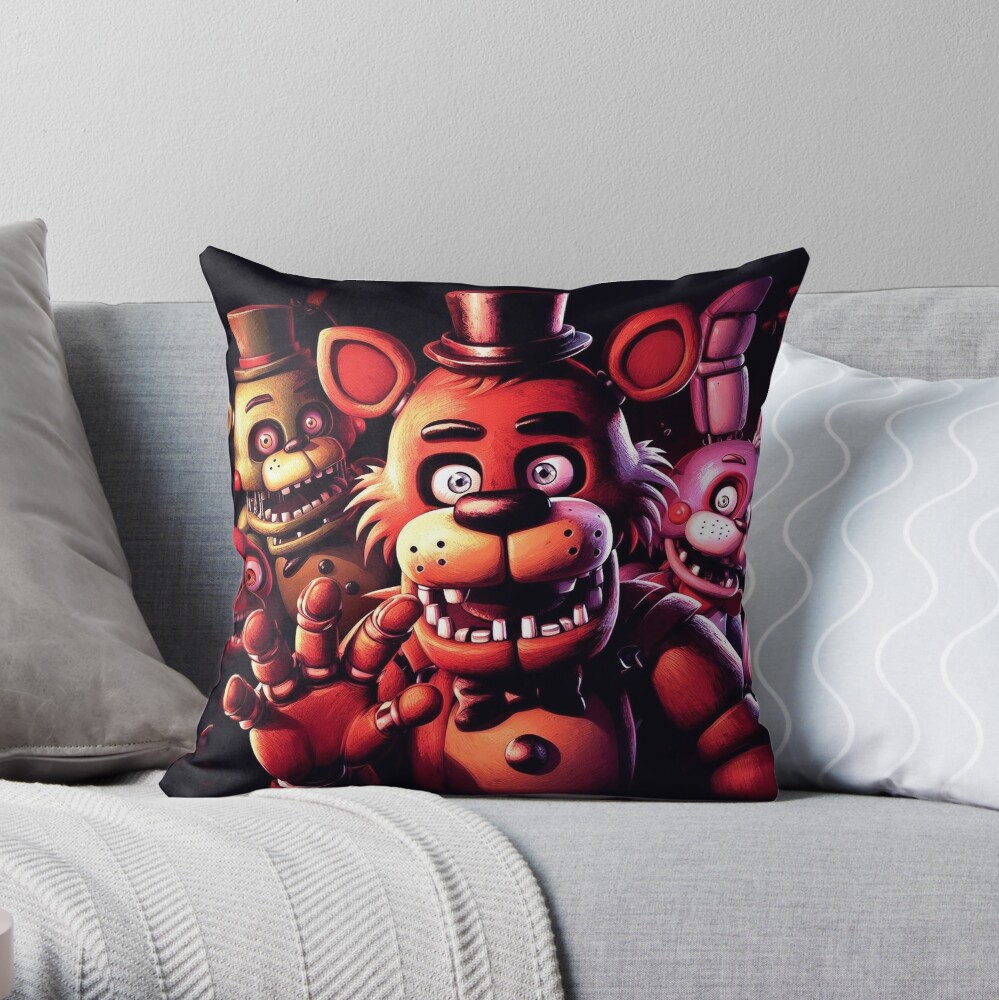 Five Night At Freddy Fnaf And His Friends Throw Pillow