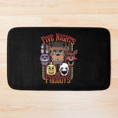 Five Nights At Freddy_S Pizzeria Multi Character Bath Mat