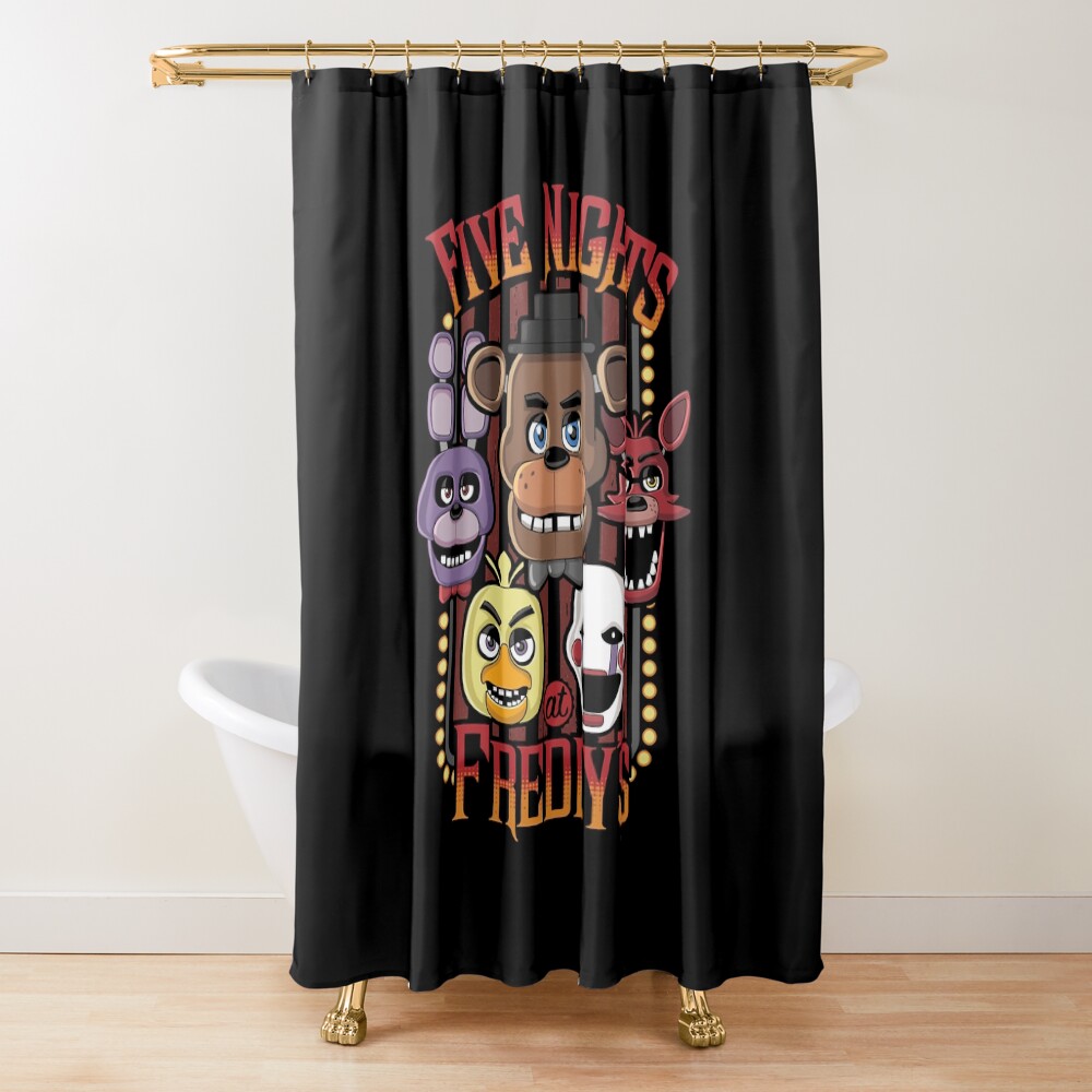Five Nights At Freddy S Vintage Style Shower Curtain