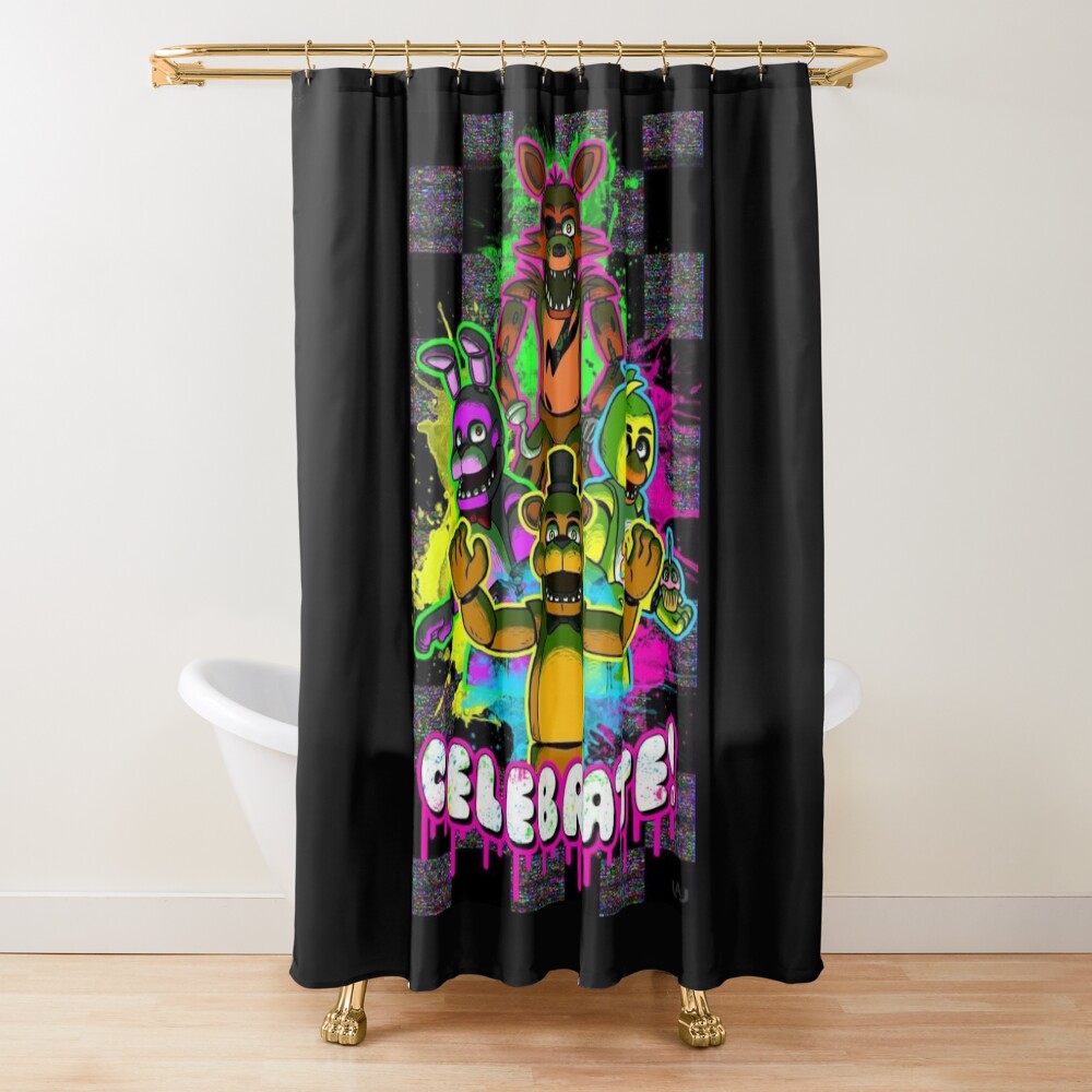 Five Nights At Freddy S Retro Style Shower Curtain